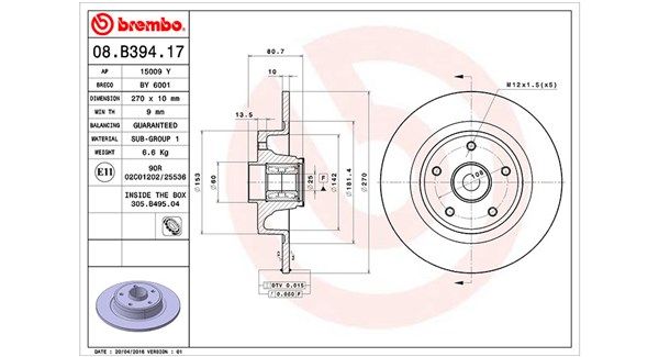 MAGNETI MARELLI Тормозной диск 360406123600